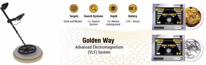 جهاز جولدن واي لكشف الذهب الدفين والذهب الخام والعملات المعدنية القديمة 2